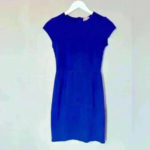 Navy crew neck mini dress